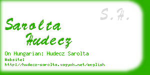 sarolta hudecz business card